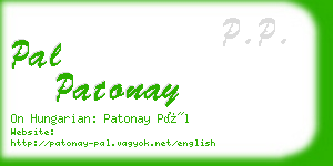 pal patonay business card